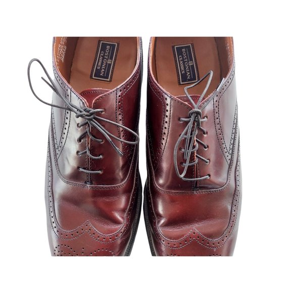 BOSTONIAN CLASSICS Men\'s Burgundy Wing Tip Oxfords Size 11 B Narrow main image 9